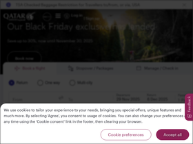 'qatarairways.com.qa' screenshot
