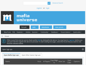 'mafiauniverse.com' screenshot