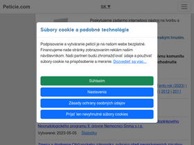 'peticie.com' screenshot