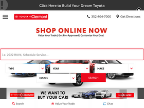 'toyotaofclermont.com' screenshot