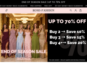romi-fashion.com homepage screenshot
