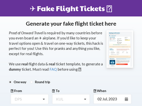 'fakeflighttickets.com' screenshot