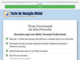 'testedevocacao.com.br' screenshot