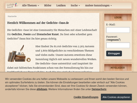 'gedichte-oase.de' screenshot