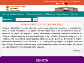 'eparlib.nic.in' screenshot