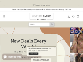 simplifi fabric homepage screenshot
