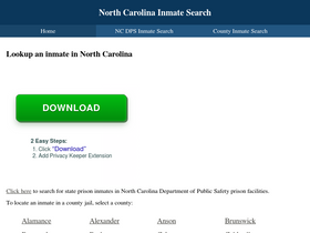 'ncinmatesearch.org' screenshot