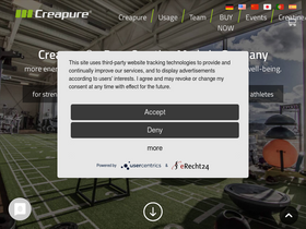 'creapure.com' screenshot