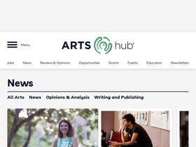 'artshub.com.au' screenshot