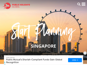 'publicholidays.sg' screenshot
