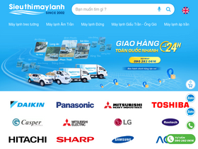 'sieuthimaylanh.com' screenshot