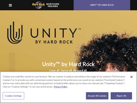 'hardrockcasinonorthernindiana.com' screenshot