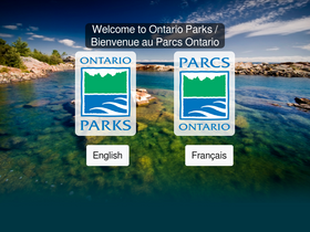 'ontarioparks.com' screenshot