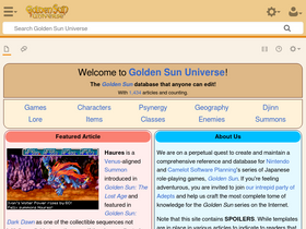 'goldensunwiki.net' screenshot