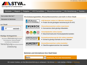 'strassenverkehrsamt.de' screenshot