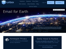 'runbox.com' screenshot