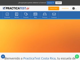 'practicatest.cr' screenshot
