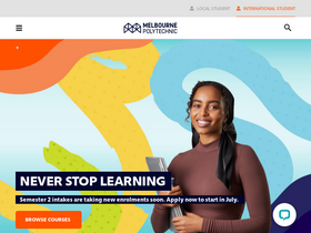 'melbournepolytechnic.edu.au' screenshot