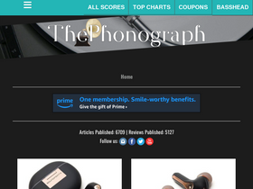 'thephonograph.net' screenshot