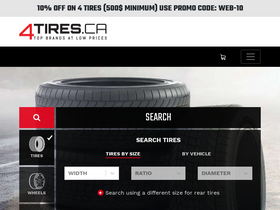 '4tires.ca' screenshot