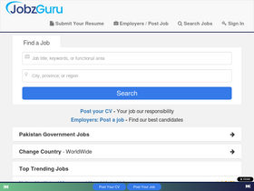 'jobzguru.com' screenshot