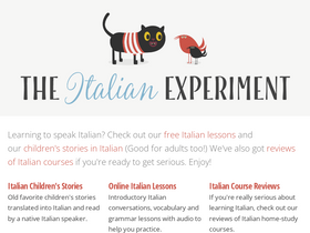 'theitalianexperiment.com' screenshot
