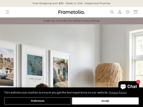 Frametolia homepage screenshot