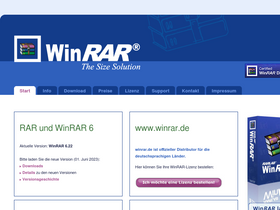 'winrar.de' screenshot