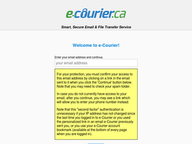 'e-courier.ca' screenshot