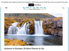 'explorenowornever.com' screenshot