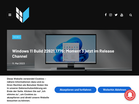 'windowsarea.de' screenshot