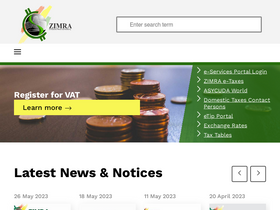 'zimra.co.zw' screenshot