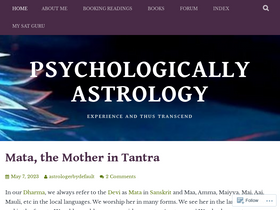 'psychologicallyastrology.com' screenshot