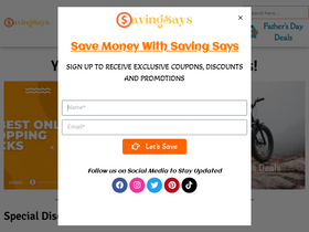 'savingsays.com' screenshot