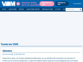'viedemerde.fr' screenshot