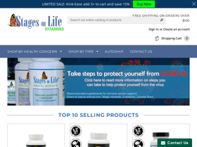 stagesoflifevitamins.com homepage screenshot