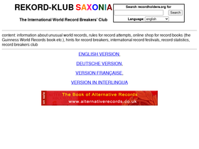'recordholders.org' screenshot