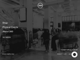 '260samplesale.com' screenshot