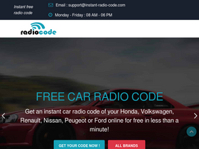 'instant-radio-code.com' screenshot
