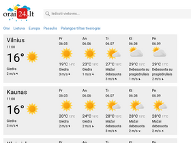 'orai24.lt' screenshot