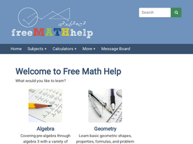 'freemathhelp.com' screenshot