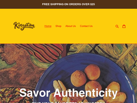 kingstonspices.com homepage screenshot