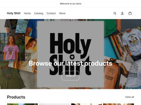 Holy Shirt website screenshot
