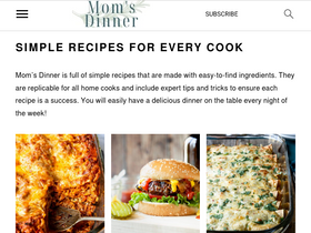 'momsdinner.net' screenshot