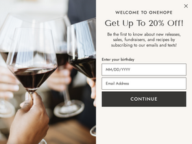 'onehopewine.com' screenshot