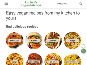 'karissasvegankitchen.com' screenshot