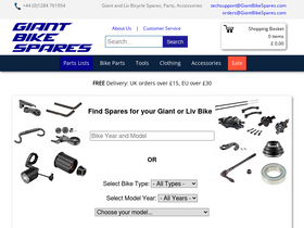 'giantbikespares.com' screenshot
