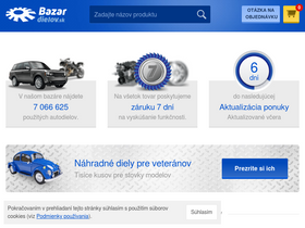 'bazardielov.sk' screenshot