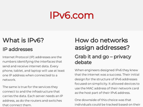 'ipv6.com' screenshot