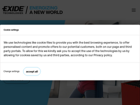 'exidegroup.com' screenshot